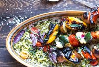 Grilled Veggie and Halloumi Skewers with Lemon Herb Marinade