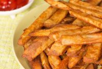 Crispy Oven-Baked Battered French Fries Recipe