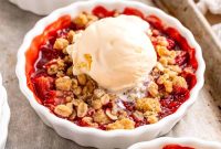 Strawberry Rhubarb Crisp: Simple Oven-Baked Summer Dessert Recipe