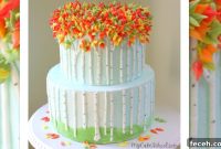 Autumn Birch Tree Cake Tutorial: Step-by-Step Fall Cake Design