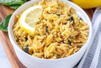Creamy Lemon Parmesan Orzo with Garlic and Herbs