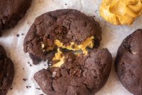 Chocolate Cookies Stuffed with Peanut Butter Filling