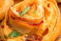 Cheesy Baked Turkey Roll-Ups with Honey Mustard Dip