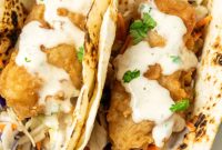 Crispy Beer-Battered Fish Tacos with Lime Crema
