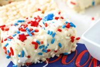 Fourth of July Rice Krispie Treats: Patriotic Red, White & Blue Recipe
