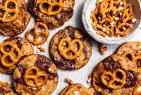 Salted Caramel Pretzel Chocolate Chip Cookies Recipe