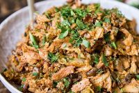Savoy Cabbage Braised with Bacon and Mushrooms — Rustic Weeknight Dish