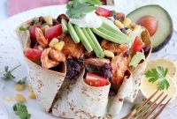 Tex-Mex Chicken Salad in Crispy Tortilla Bowl