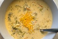 Slow Cooker Broccoli Cheddar Soup Recipe with Video Tutorial