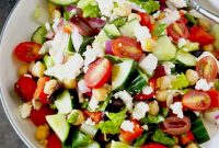 Crisp Chopped Greek Salad with Feta and Lemon Dressing