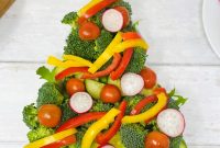 Festive Christmas Tree Vegetable Platter: Holiday Appetizer Ideas