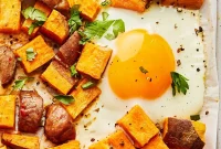 Sheet Pan Sweet Potato Breakfast Hash with Roasted Veggies