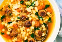 Vegan Italian Wedding Soup Recipe with Plant-Based Meatballs