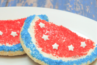 Red, White & Blue Watermelon Sugar Cookies