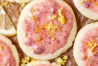 Lemon Shortbread Cookies with Strawberry Glaze — Citrus Strawberry Treat