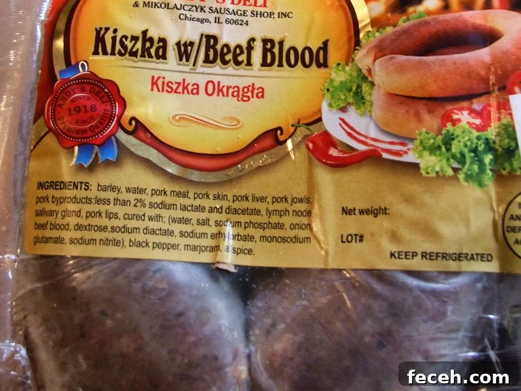 Polish Kiska Blood Sausage