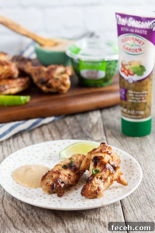 Baked Thai Peanut Chicken Wings