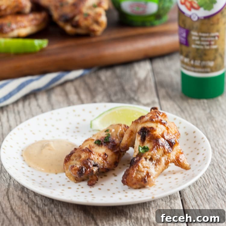 Baked Thai Peanut Chicken Wings