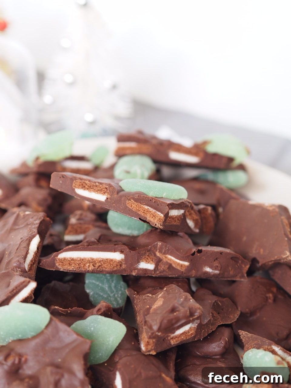Mint Slice Chocolate Bark