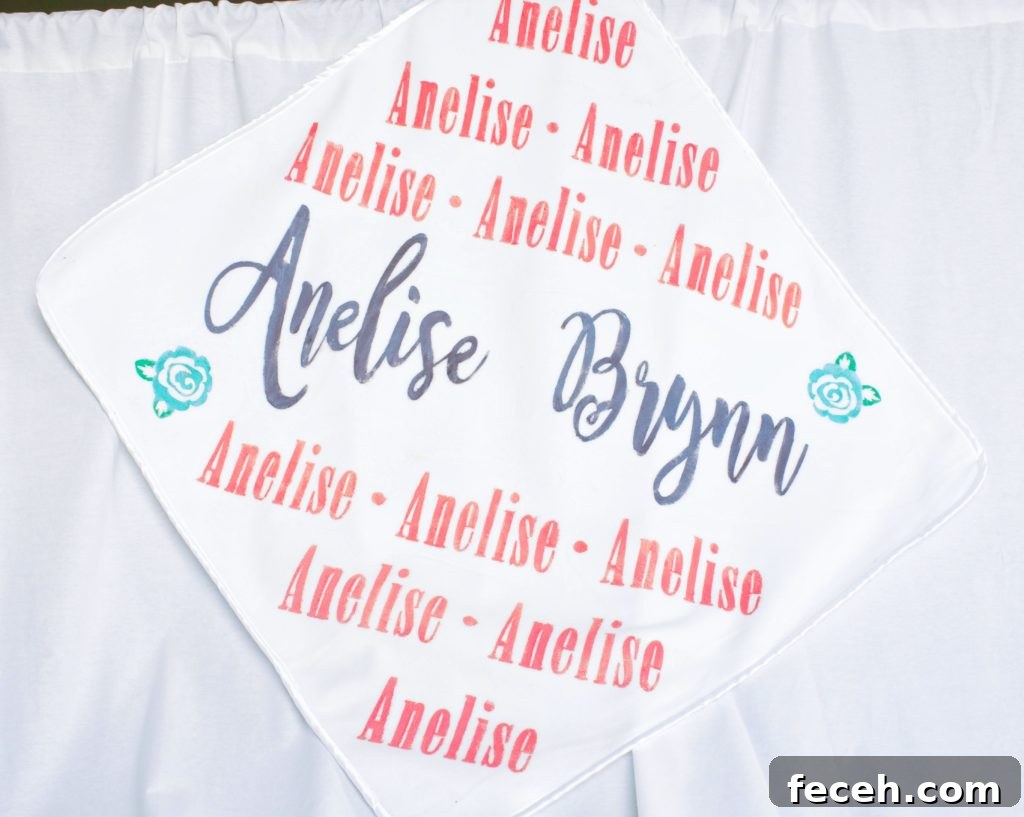 Cricut with Freezer Paper Baby Blanket