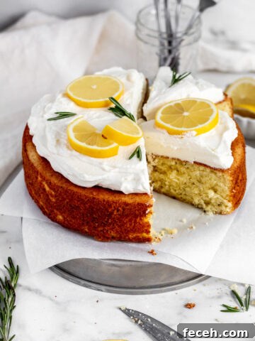 Lemon Rosemary Olive Oil Cake