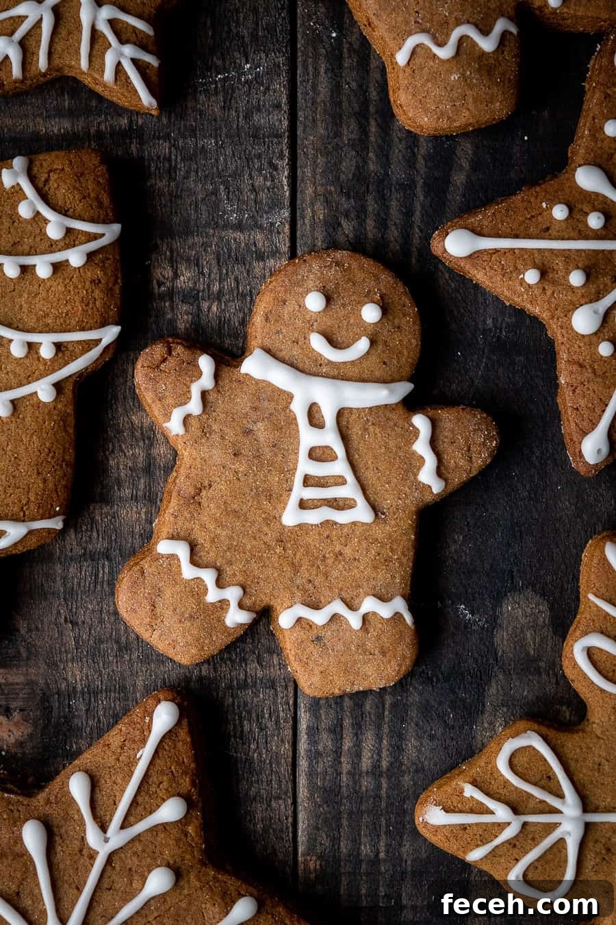 a vegan gingerbread man