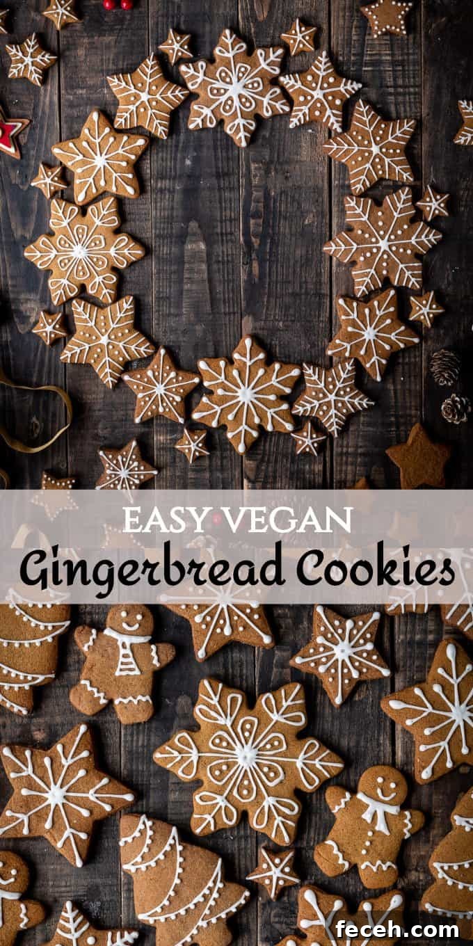 vegan gingerbread cookies pinterest image