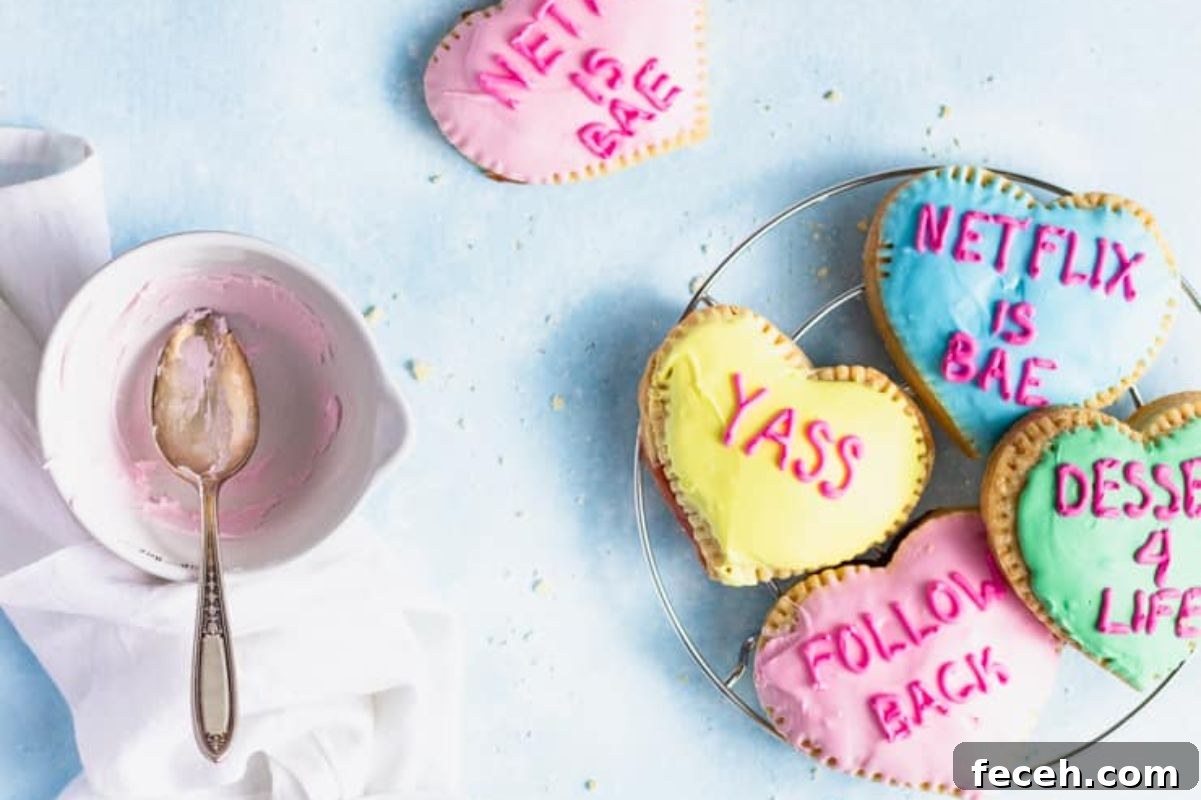 20 Fun Valentine's Breakfast Ideas for Kids 14 Conversation heart pop tarts.