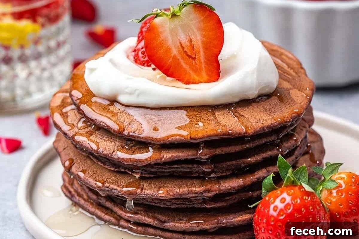 20 Fun Valentine's Breakfast Ideas for Kids 15 Red velvet pancakes.
