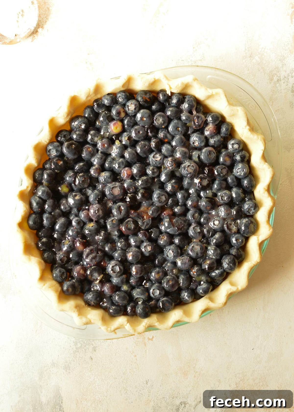 Gluten-Free Blueberry Pie Recipe: Flaky Crust & Fresh Filling 6 blueberries in a gluten free pie crust