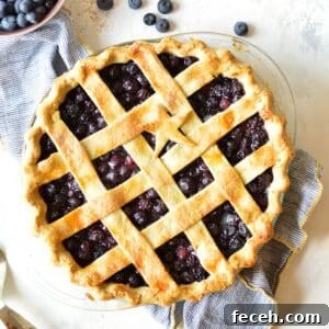 a gluten free blueberry lattice pie