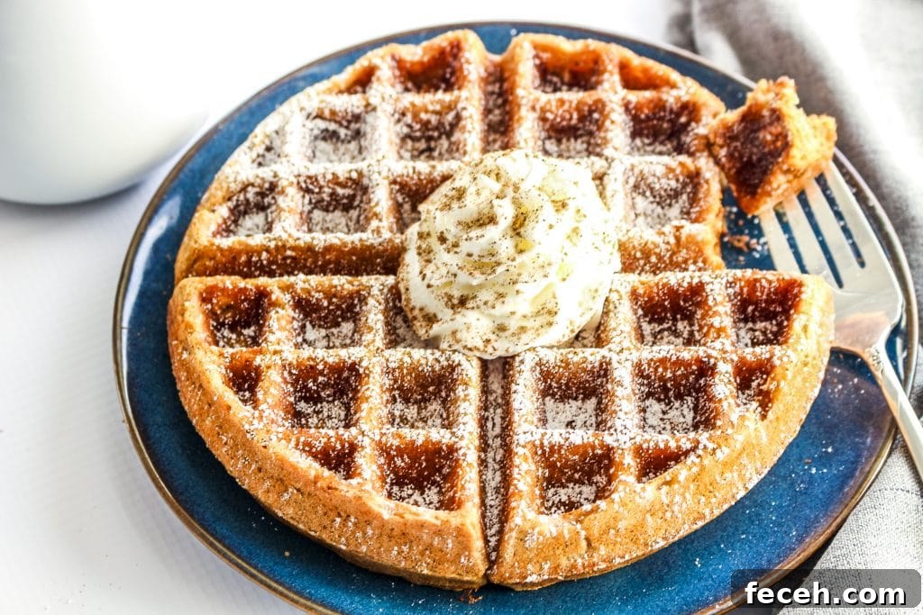 Gluten Free Gingerbread Waffles are packed with perfectly spiced gingerbread flavor and feature a delicate, tender texture.