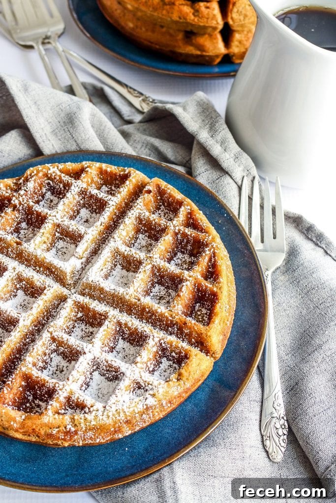 Gluten Free Gingerbread Waffles are packed with perfectly spiced gingerbread flavor and feature a delicate, tender texture.