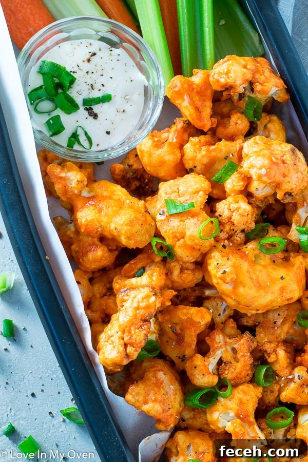 air fryer buffalo cauliflower