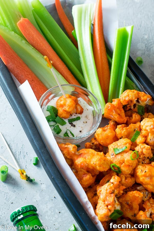 air fryer buffalo cauliflower