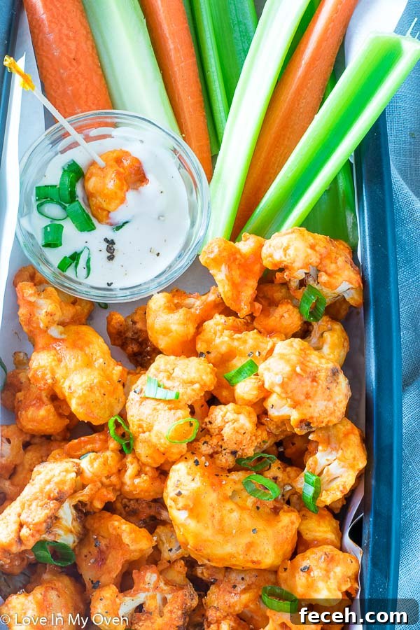 air fryer buffalo cauliflower