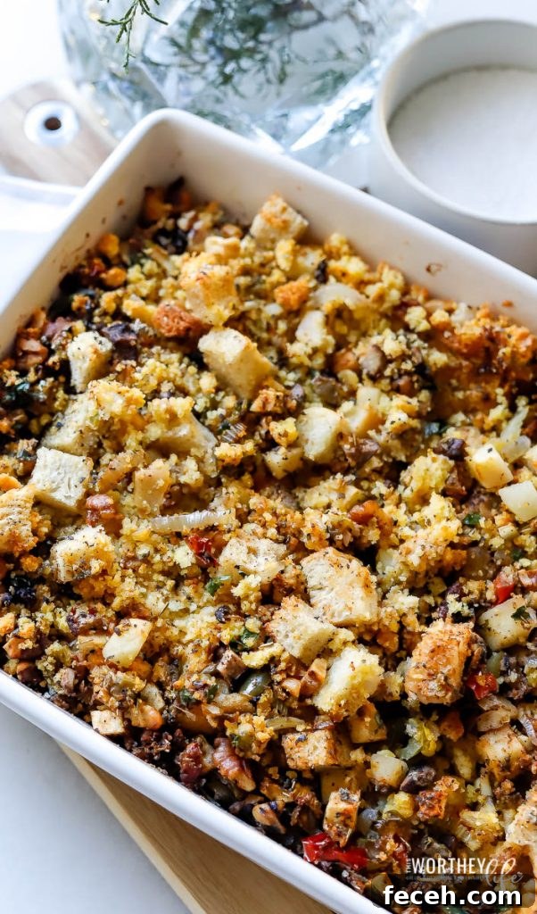 Sourdough Vegan Cornbread Stuffing Recipe for Holidays 11 Vegetarian Sourdough + Cornbread Dressing