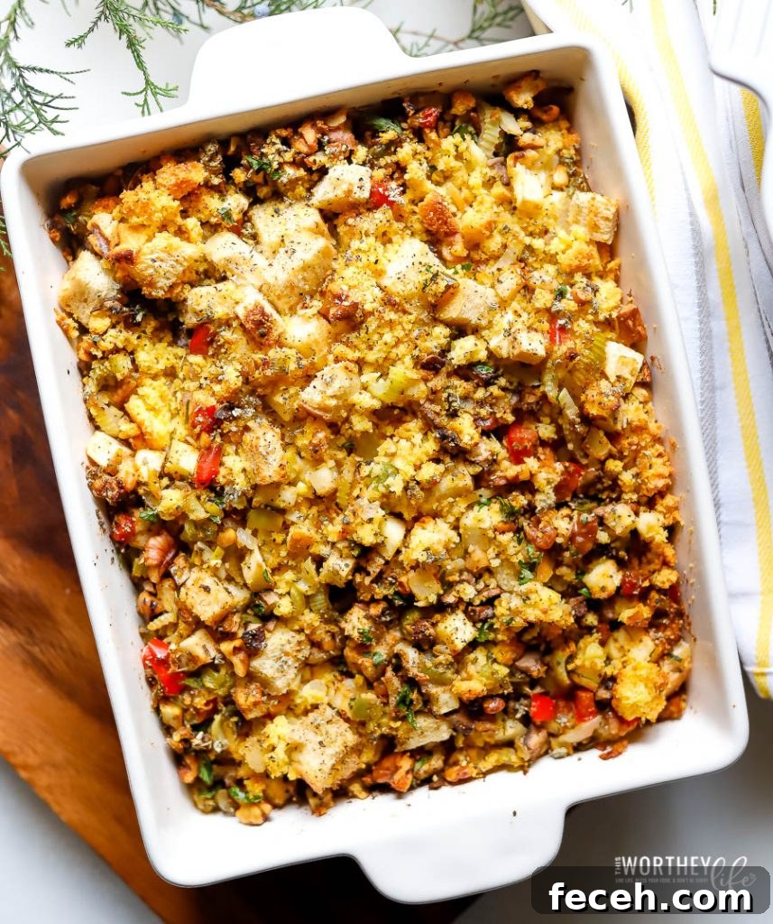 Sourdough Vegan Cornbread Stuffing Recipe for Holidays 3 Vegan Stuffing recipe using cornbread dressing