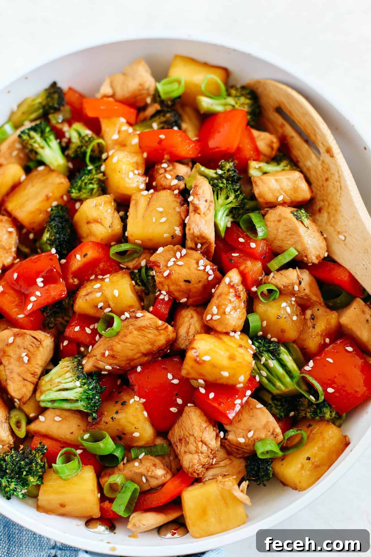 This EASY 20 minute One Pan Pineapple Teriyaki Chicken is the perfect weeknight meal that is healthy, loaded with flavor and perfect for your weekly meal prep!