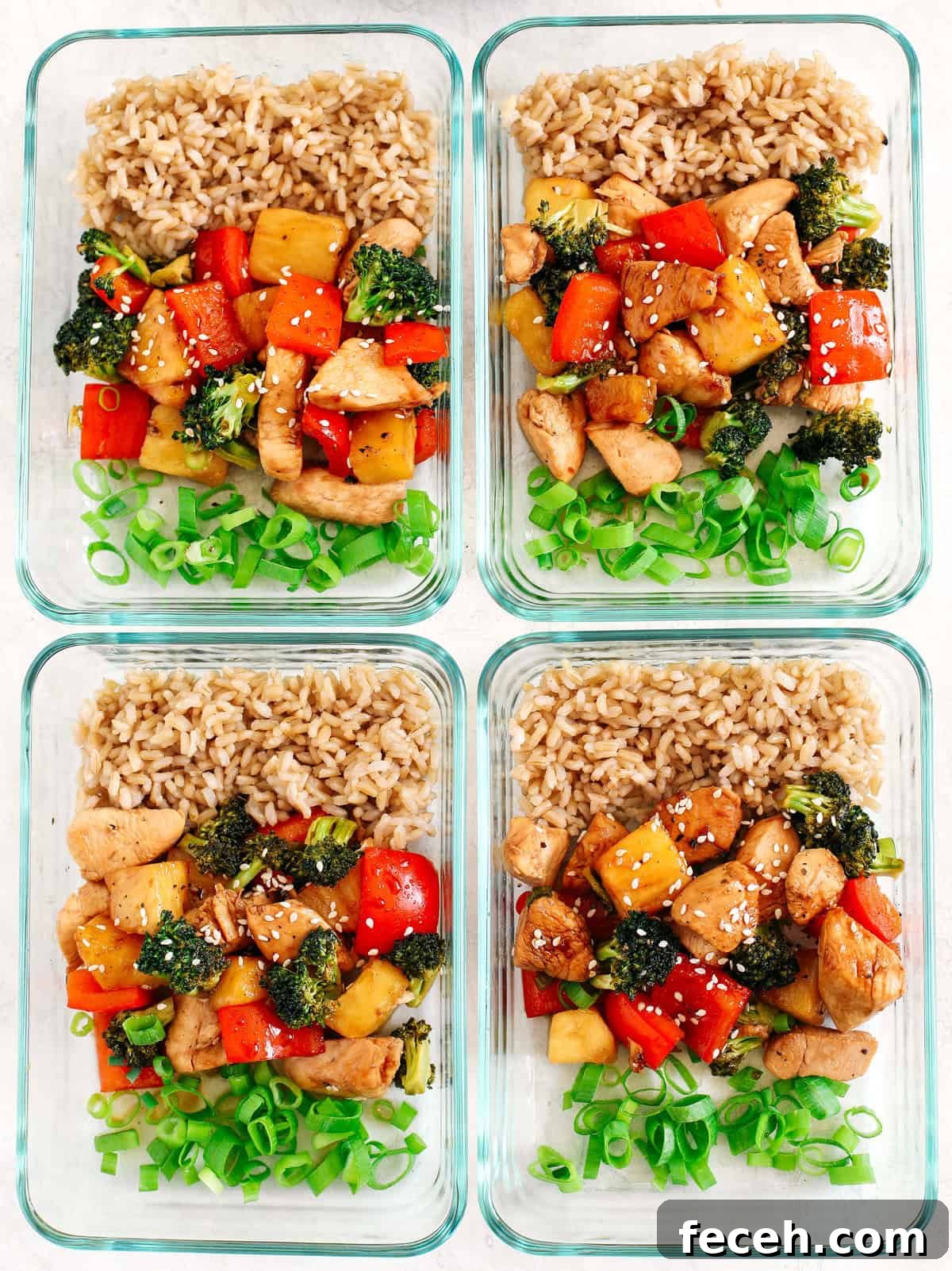 This EASY 20 minute One Pan Pineapple Teriyaki Chicken is the perfect weeknight meal that is healthy, loaded with flavor and perfect for your weekly meal prep!
