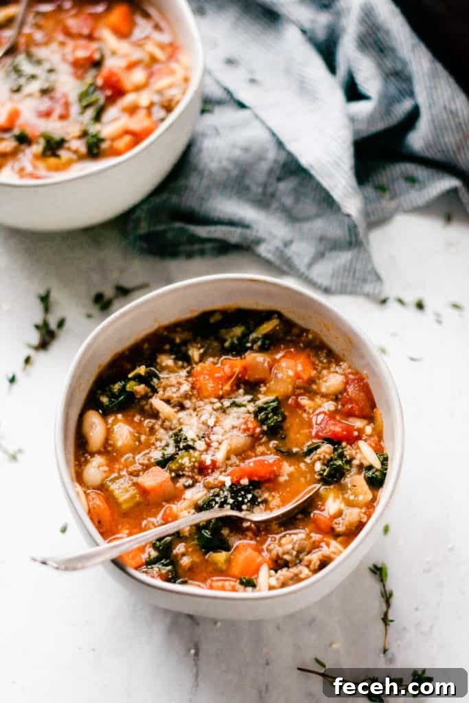 A bowl of the soup.