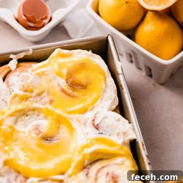 lemon rolls in baking pan
