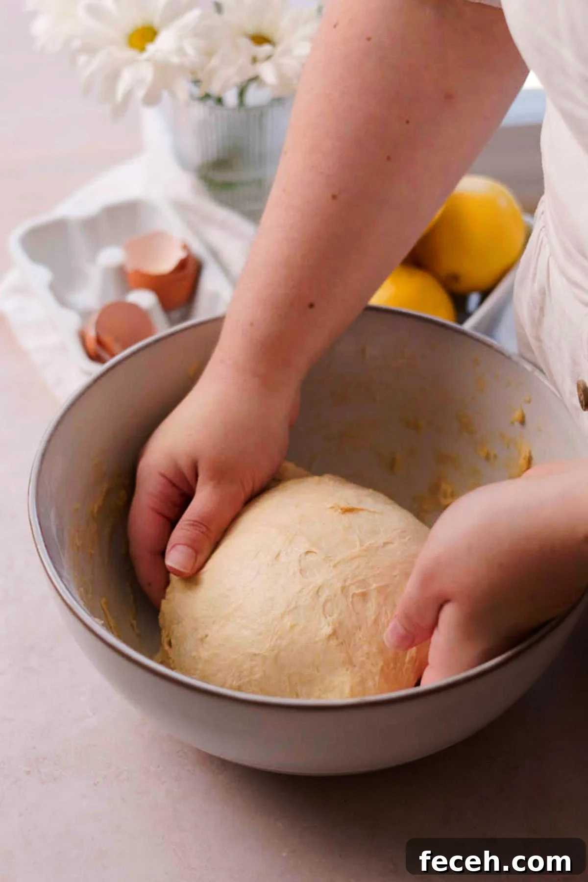 soft risen lemon dough