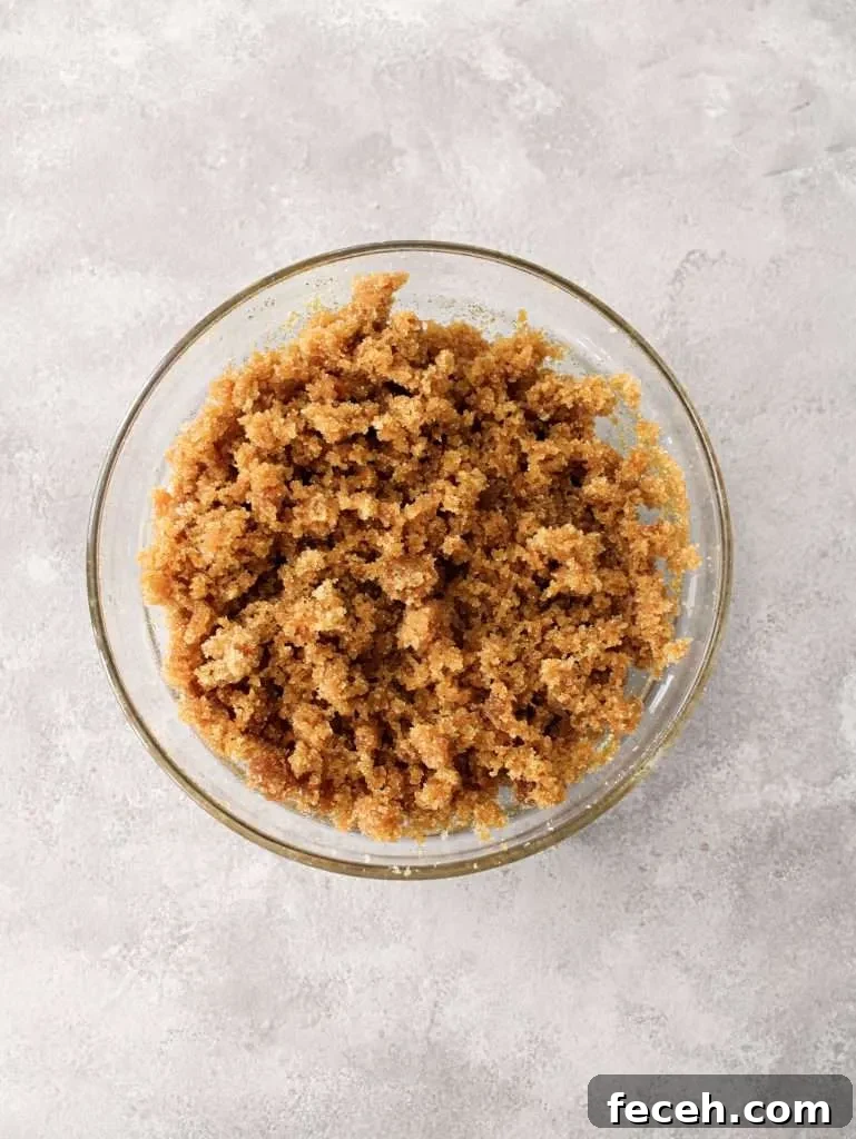 brown sugar in bowl overhead image