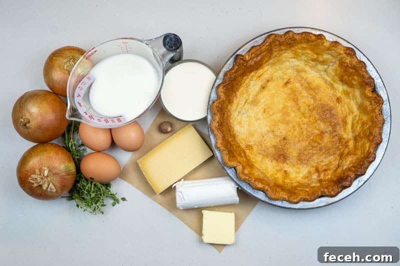 Ingredients for this quiche