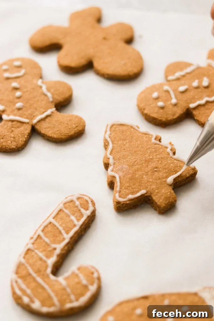 Icing the Paleo cut out cookies