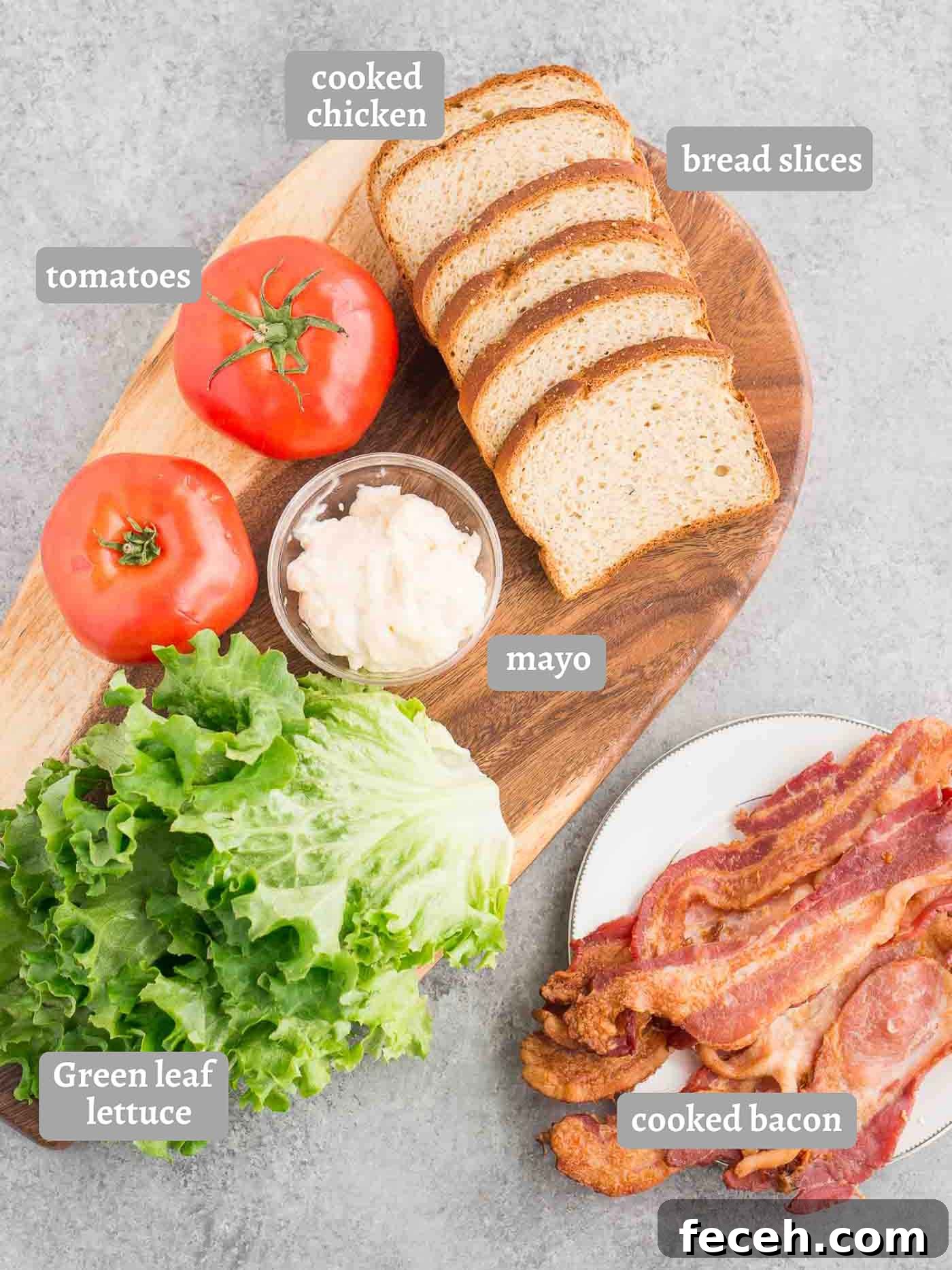 Classic BLT Sandwich Recipe: Crispy Bacon, Lettuce & Tomato 4 ingredients for BLT sandwich