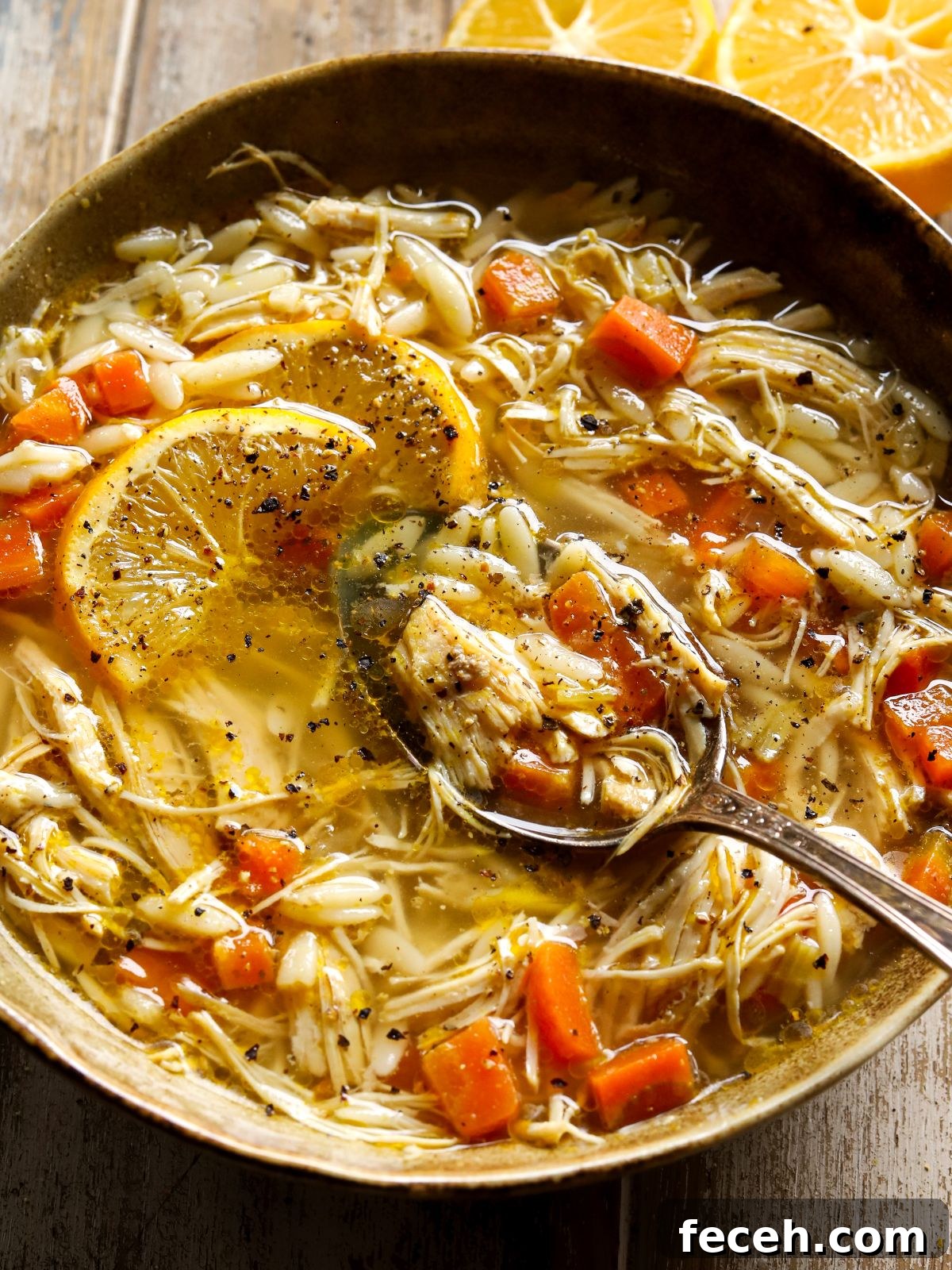 Crockpot Chicken Lemon Soup