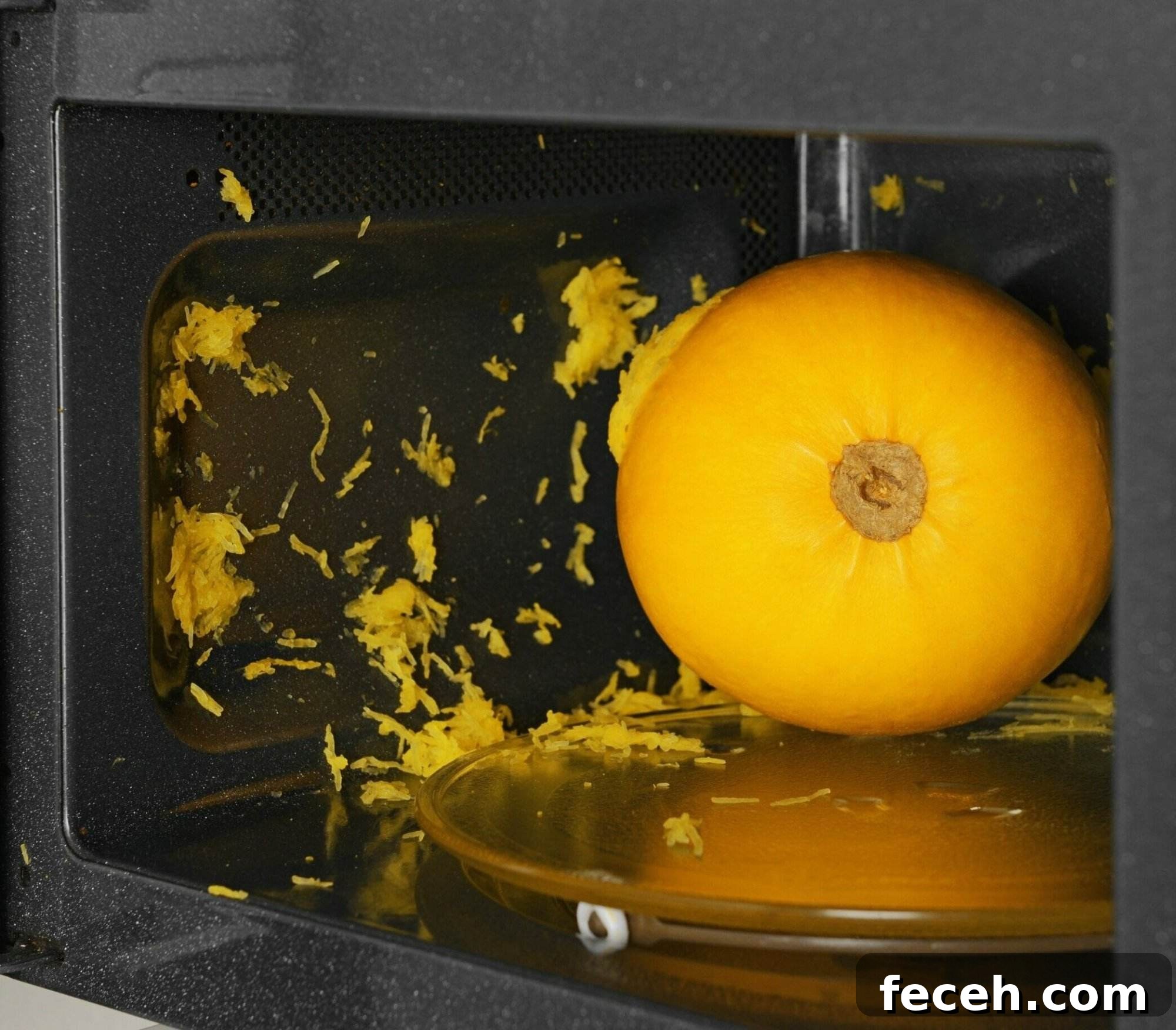 squash exploded in microwave