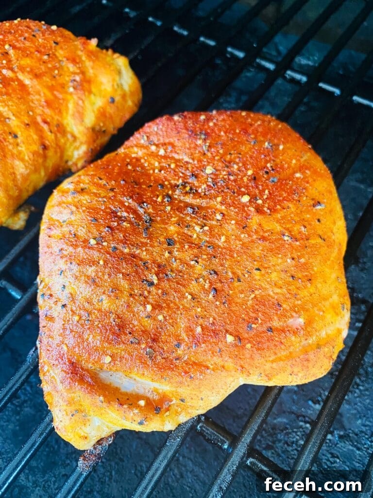 turkey halfway through cooking before flipping